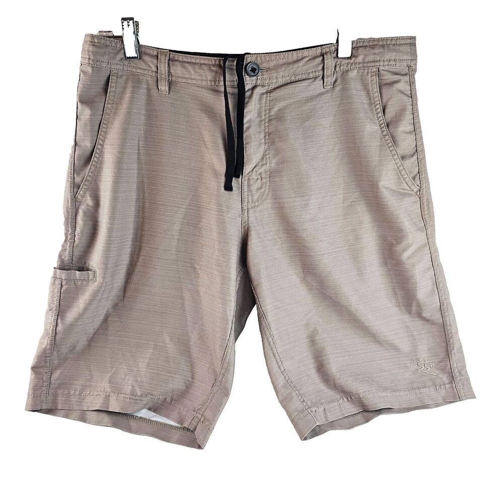 Da Hui Shorts Mens 34 Beige Hybrid Boardshort Stretch Surf Skate Outdoor Casual